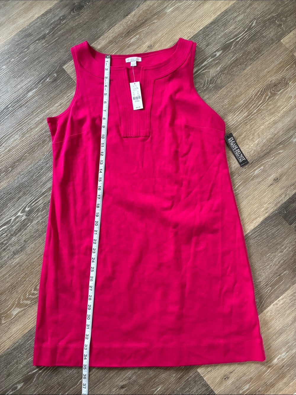 New York & Company Sleeveless Midi Shift Dresses in Royal Blue and Fuchsia - Picture 9 of 10